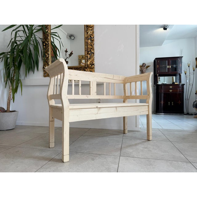Natural Wood Kitchen Bench For Sale - Image 3 of 9