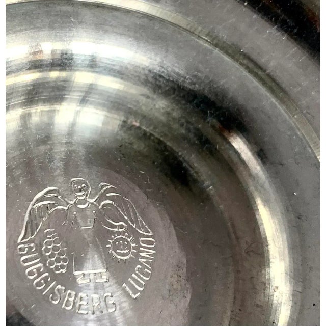 Vintage Swiss Guggisberg Lugano Acorn Pewter Pitcher/Jug/Tankard With Handmade Chain Handle on Fish Loops For Sale - Image 4 of 12