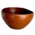Chestnut Mid 20th Century Organic Modern Extra Large Hand Turned Teak Wood Bowl For Sale - Image 8 of 15