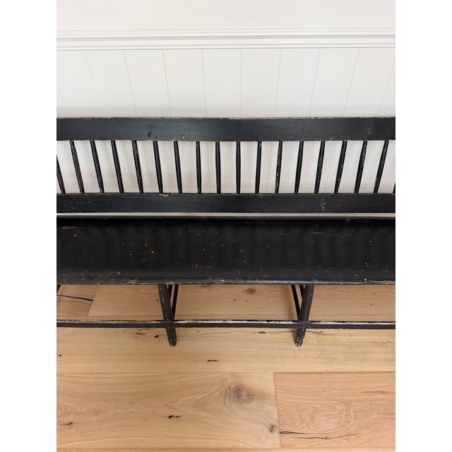 Antique Spindle Back Railway Bench For Sale - Image 4 of 12
