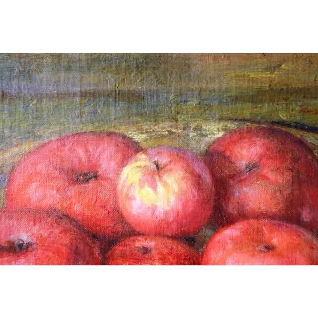Paul Segieth, Still Life with Apples, 1938, Oil Painting, Framed For Sale - Image 4 of 13