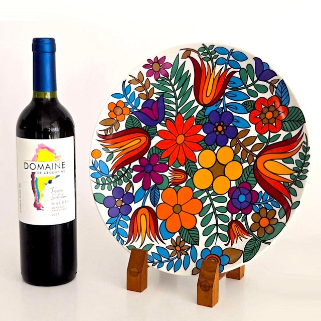 1960s German Porcelain Charger Platter by Winterling-Bavaria, in the Style of Acapulco by Villeroy & Boch For Sale - Image 12 of 15