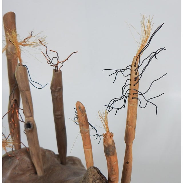 Contemporary Contemporary Driftwood Abstract Figure Sculpture For Sale - Image 3 of 10