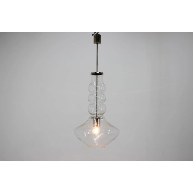 - Made in Czechoslovakia, circa 1960s - Handmade glass with bubbles - Origin: hotel. Up to 250V (Europe/UK Standard).The...