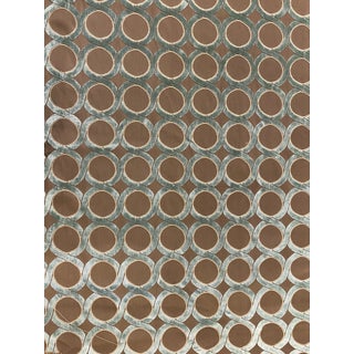 Osborne & Little's "Volante" Circular Pattern Velvet Fabric - 3 Yards For Sale