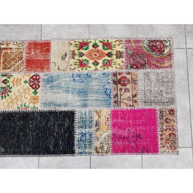 Decorative Wool Vintage Runner For Sale - Image 10 of 10