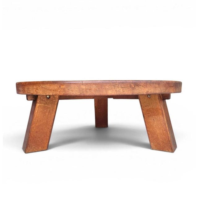 Vintage Brutalist Oak Coffee Table, 1960s For Sale - Image 10 of 18