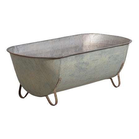 Antique Zinc Tub, 1900s For Sale