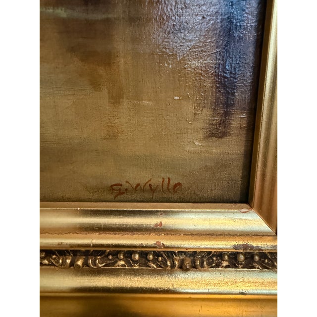 Realism Antique 19th Century British Oil Painting by G. Wylle Rural Landscape Gilt Frame For Sale - Image 3 of 10
