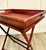 Wood Vintage Faux Bamboo Folding Butler's Tray Table With Woven Cane Tray For Sale - Image 7 of 14