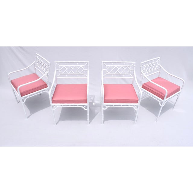 1960s Faux Bamboo Dining Table Set by Phyllis Morris, Restored For Sale In Philadelphia - Image 6 of 13