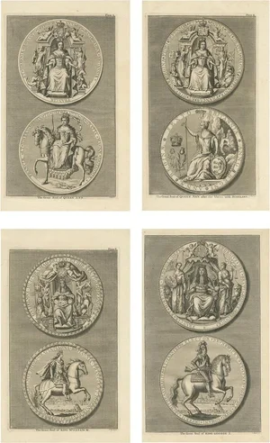 Rapin De Thoyras, Great Seals, 1780, Set of 4