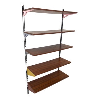 Italian Walnut Bookcase, 1960s For Sale