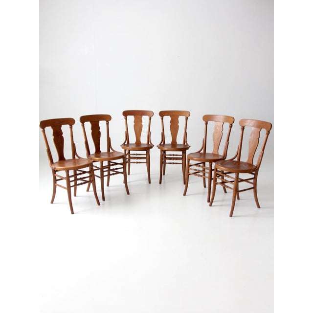 Antique Victorian Bentwood Dining Chairs Set of 6 For Sale - Image 4 of 15