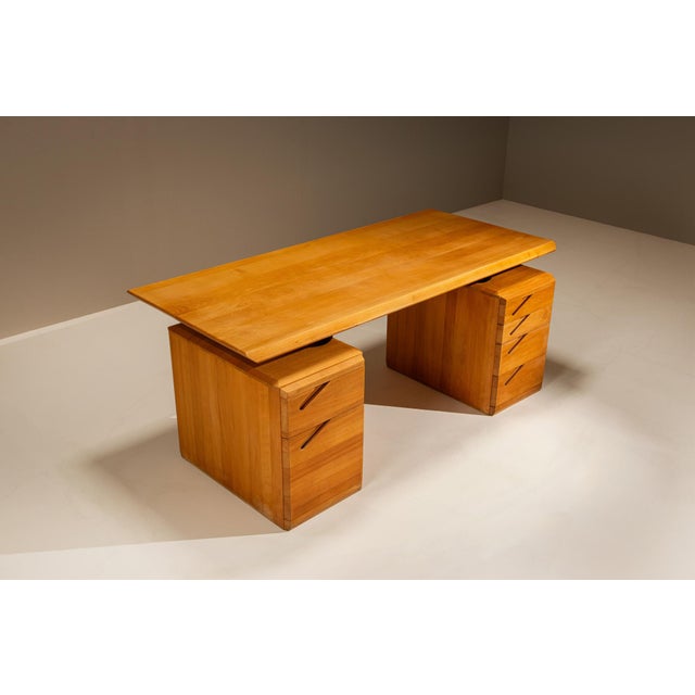 1980s Adjustable Desk in Beech by Seltz, France, 1980s For Sale - Image 5 of 18