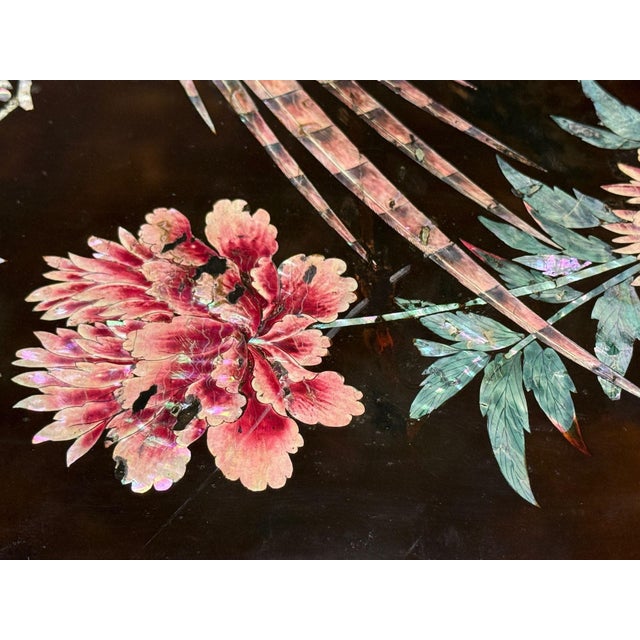 Chinese Export, Ebonized Wood, Mother-of-Pearl, Center Table, China, 1900 For Sale - Image 10 of 18