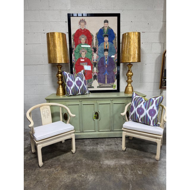 1970s Boho Green Drexel Server For Sale - Image 5 of 12