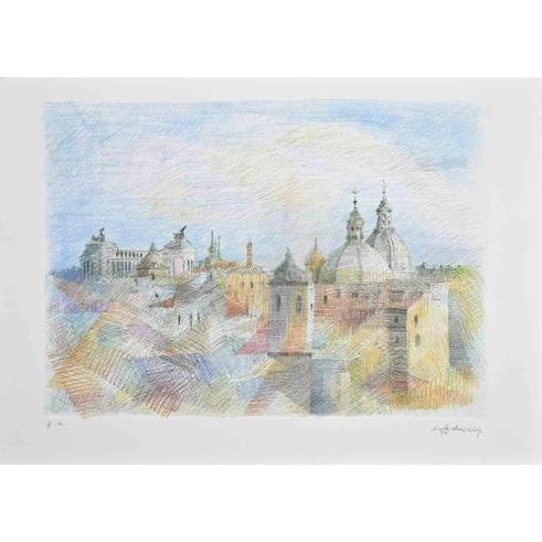 Etching realized by Sigfrido Oliva in 1990s. Hand signed in pencil. Artist proof. Very good condition. This piece is...