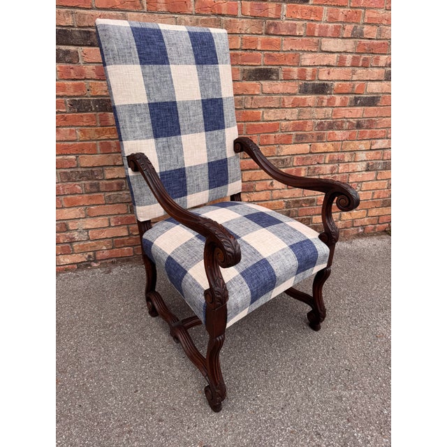 Newly Upholstered English Arm Chair For Sale - Image 12 of 13