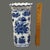 Late 20th Century Vintage Asian Chinoiserie Blue & White Ruffled Top Floral 12'' High Vase For Sale - Image 5 of 8