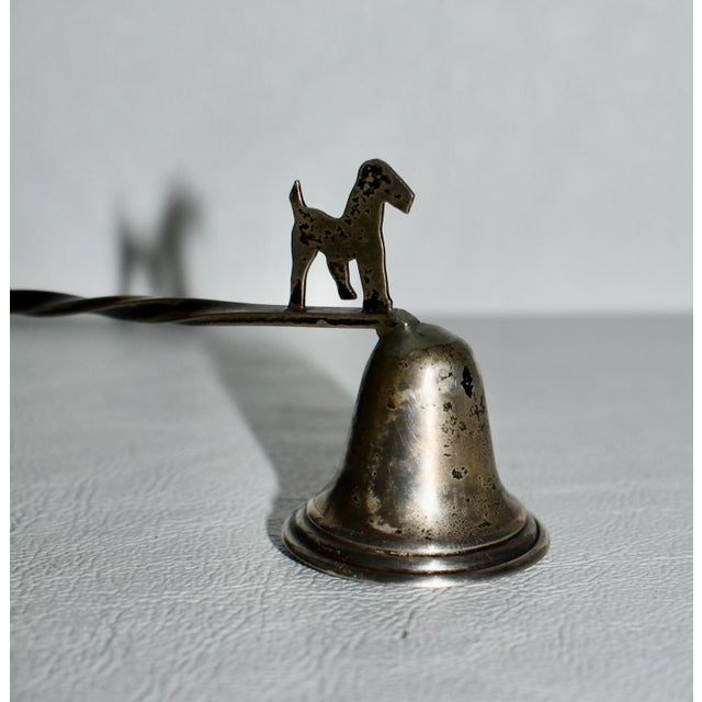 Vintage Sterling SIlver Candle Snuffer W/Dog Motif For Sale - Image 4 of 10