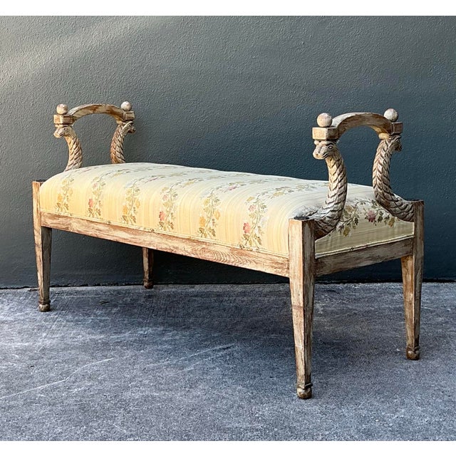 Vintage Carved Tiger Bench For Sale - Image 10 of 12