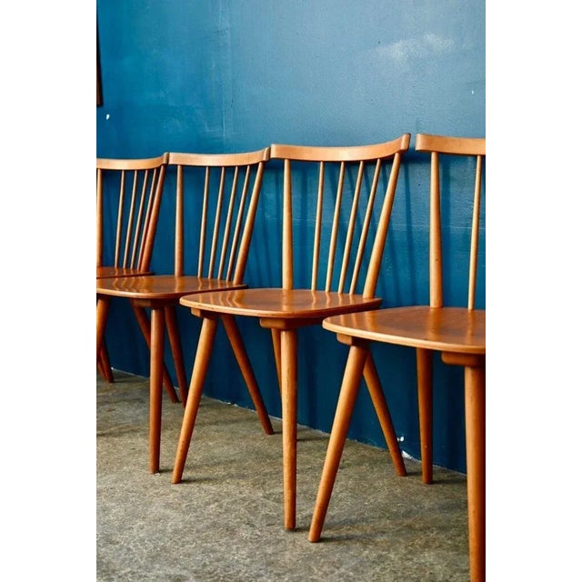 Beige Scandinavian Bistro Chairs, Set of 6 For Sale - Image 8 of 15