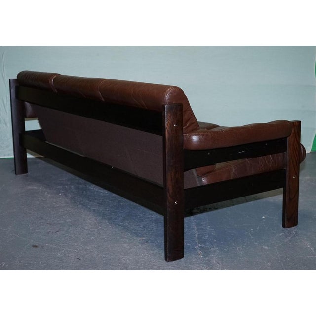 Animal Skin Vintage Scandinavian Three Seater Sofa from Ekornes Stressless For Sale - Image 7 of 18