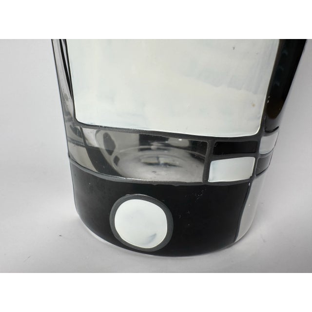 Art Deco Geometric Art Glass Vase Styled After Karl Palda For Sale - Image 10 of 12