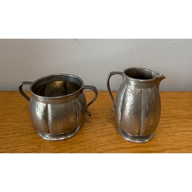Anitque English Tudric Pewter Ware Tea Service Set for Liberty and Co For Sale - Image 11 of 12