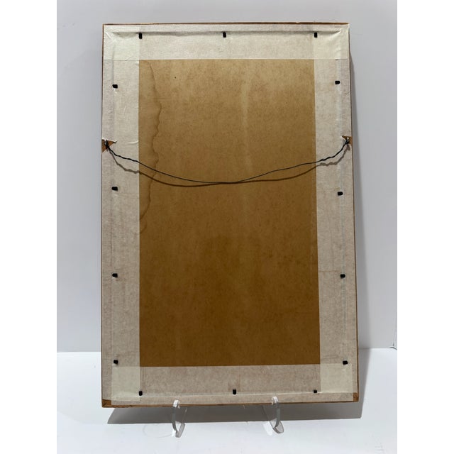 Paper Mid 20th Century Azriel Awret Signed Limited Edition 3/30 Figural Print Two Figures Framed For Sale - Image 7 of 8