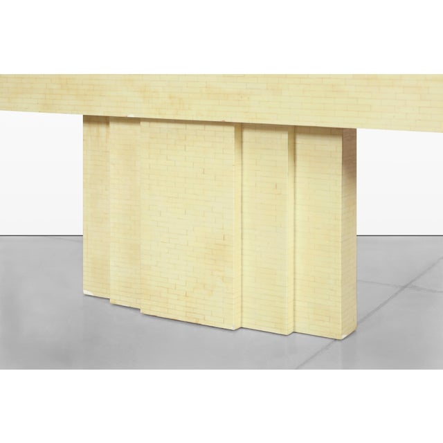 Vintage Tessellated Bone Console Table by Enrique Garcel for Jimeco Ltda For Sale - Image 9 of 14