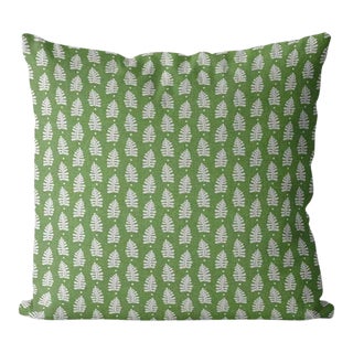 “Caledonia”Green 18-Inch Throw Pillow For Sale