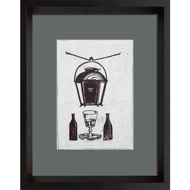 Black Modern Max Ernst Lithograph Original Numbered Limited Ed. "Dregs Of...and Beer" For Sale - Image 8 of 8