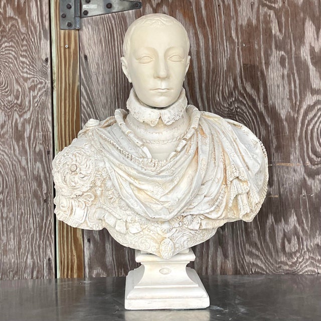 Boho Chic Late 19th Century Vintage Boho Plaster Bust of Moorish Man For Sale - Image 3 of 8