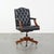 Dark Blue Cowhide Chesterfield Swivel Desk Chair For Sale - Image 18 of 18