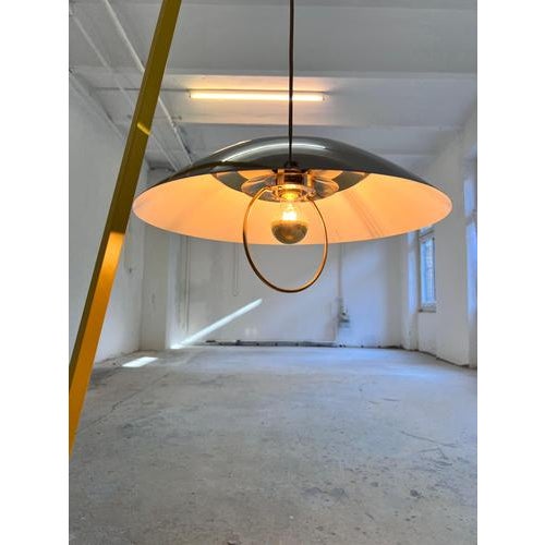 Danish Anthracite Mirrored Hanging Lamp For Sale - Image 5 of 11