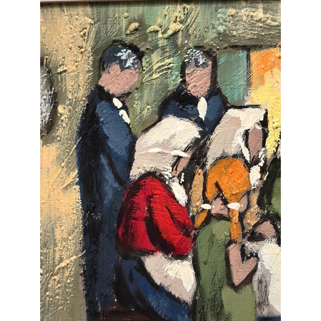 H. Strand, Gathering, 1950s, Oil on Canvas, Framed For Sale - Image 18 of 18
