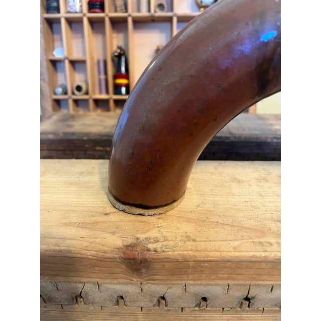 1970s Ceramic Bronze Colored Rustic Art Pottery Vase For Sale In Seattle - Image 6 of 8