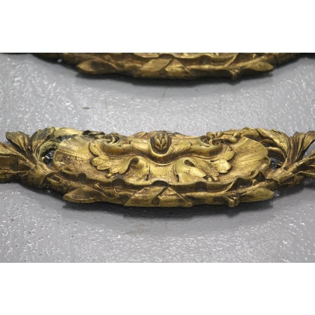 Gold Gilt Bronze Furniture Pediments, 1890s, Set of 2 For Sale - Image 8 of 18
