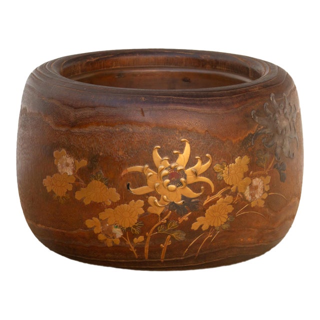 Large Meiji Period Japanese Inlaid Hibachi For Sale