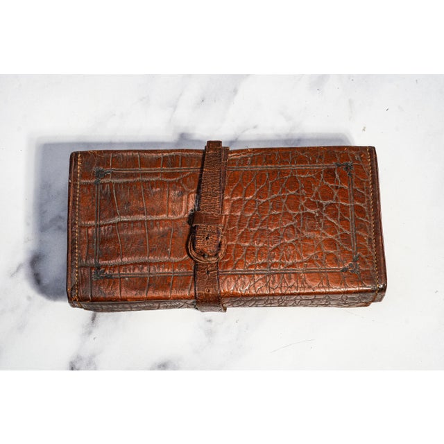 An exceptional example of Victorian travel craftsmanship, this handsome leather travel box dates to 1883 and reflects the...