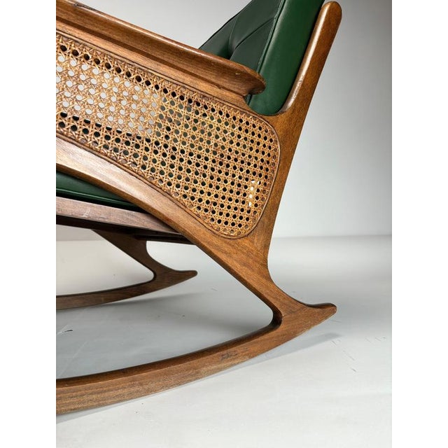 Mid-Century Modern Cane Rocking Chair, 1950s For Sale - Image 6 of 16