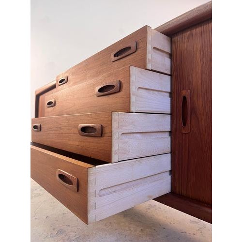 Brown Danish Teak Sideboard by H.P. Hansen For Sale - Image 8 of 11