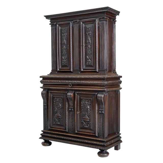 French Carved Walnut Cabinet, 1850s For Sale - Image 10 of 10