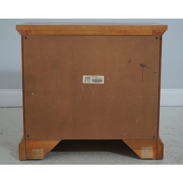 Pair Neoclassical Satinwood Finish 2 Door Nightstands For Sale - Image 17 of 18