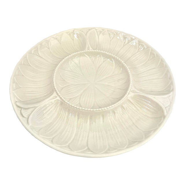 Vintage California Pottery Artichoke Divided Platter For Sale