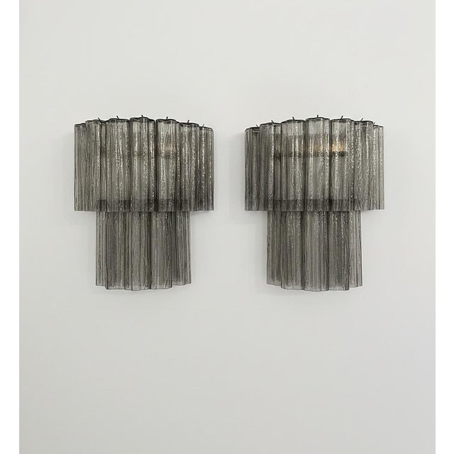 Vintage Murano Glass Tube Wall Sconces, 1990s, Set of 2 For Sale - Image 16 of 16