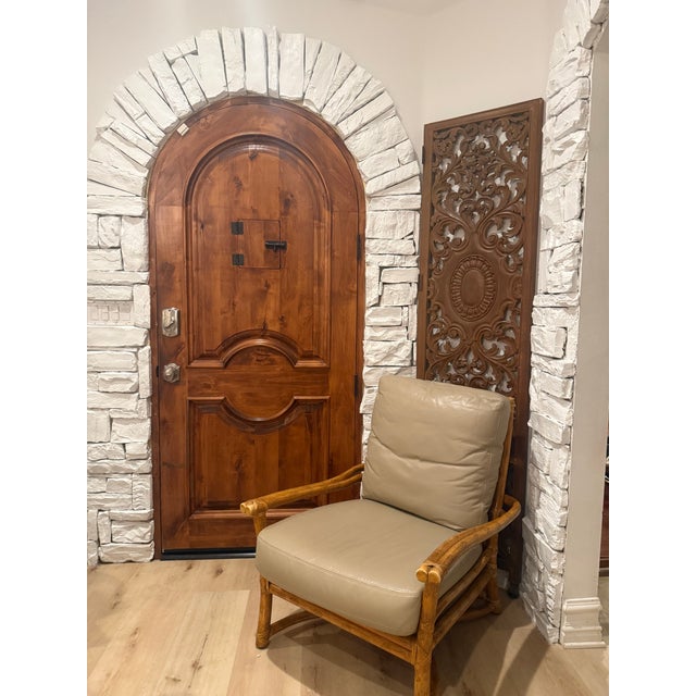 Contemporary Vintage 1964 McGuire Bamboo Lounge Chair and Ottoman For Sale - Image 3 of 12