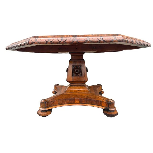 Mid 19th Century Early Victorian Rosewood Center Table For Sale - Image 5 of 9